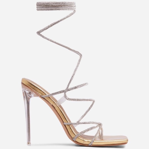 EGO LIA DIAMANTE STRAPPY LACE UP HEEL - Picture 3 of 7